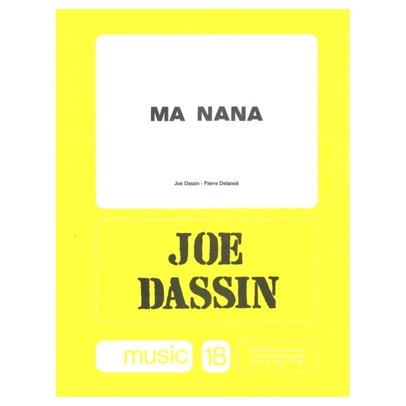 Sheet music MA NANA Joe DASSIN
