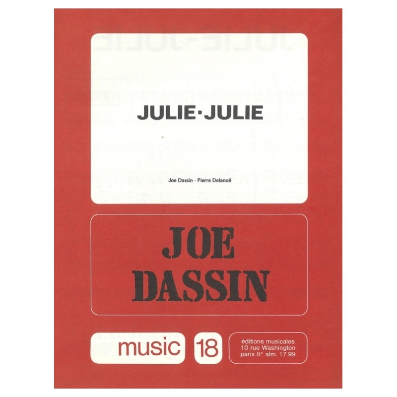 Sheet music JULIE-JULIE Joe DASSIN