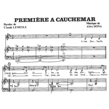 PREMIÈRE À CAUCHEMAR