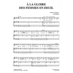 Partition À LA GLOIRE DES FEMMES EN DEUIL MATHILDE pdf