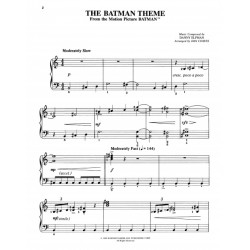Sheet music THE BATMAN THEME Danny Elfman