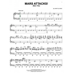 Sheet music MARS ATTACKS ! (MAIN TITLE) Danny Elfman