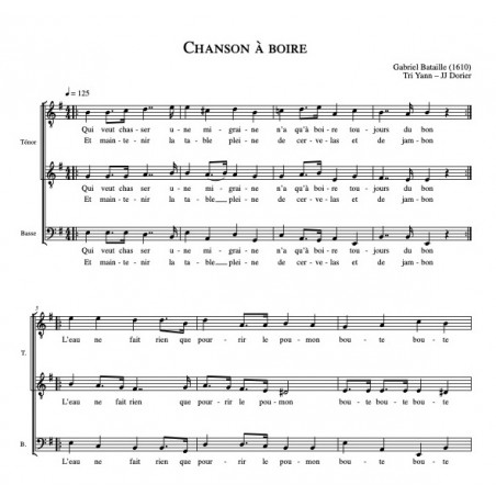 CHANSON À BOIRE (CHORALE)