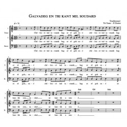 Partition GALVADEG EN TRI KANT MIL SOUDARD (CHORALE) TRI YANN pdf