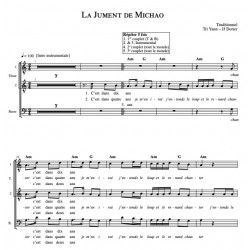 Partition LA JUMENT DE MICHAO (CHORALE) TRI YANN pdf