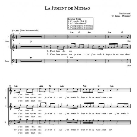 LA JUMENT DE MICHAO (CHORALE)