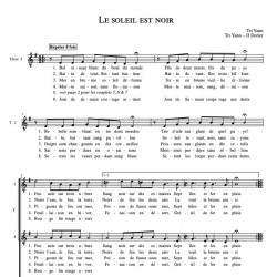 Partition LE SOLEIL EST NOIR (CHORALE) TRI YANN pdf