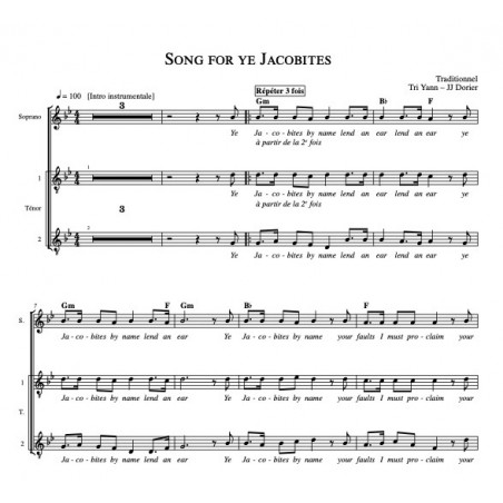 SONG FOR YE JACOBITES (CHORALE)
