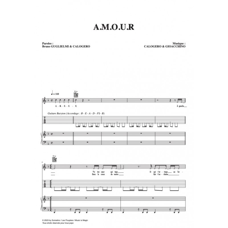 Partition A.M.O.U.R CALOGERO pdf