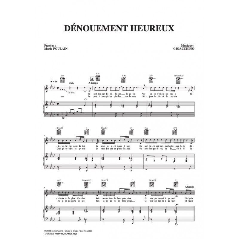 Partition DÉNOUEMENT HEUREUX CALOGERO pdf