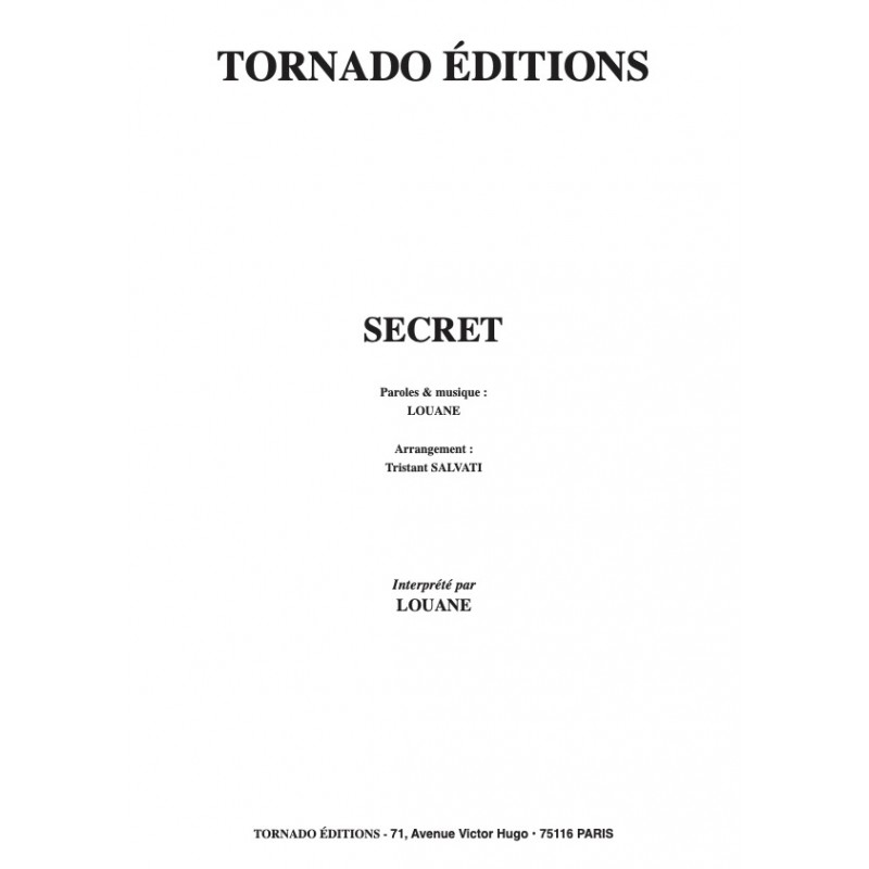 Partition SECRET LOUANE pdf