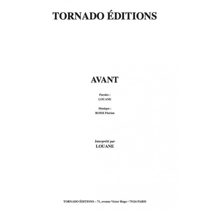 Partition AVANT LOUANE pdf