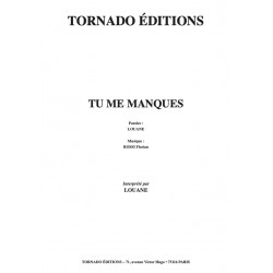 Sheet music TU ME MANQUES LOUANE pdf