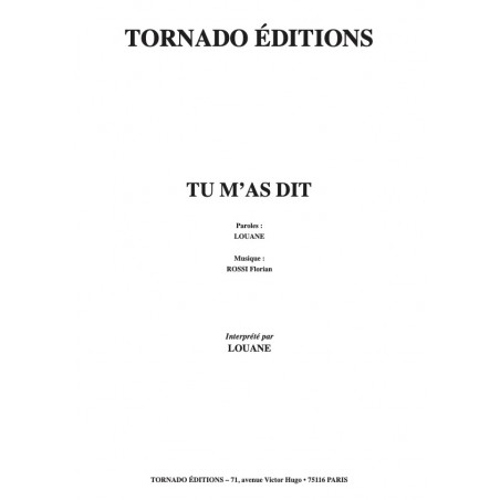 TU M'AS DIT