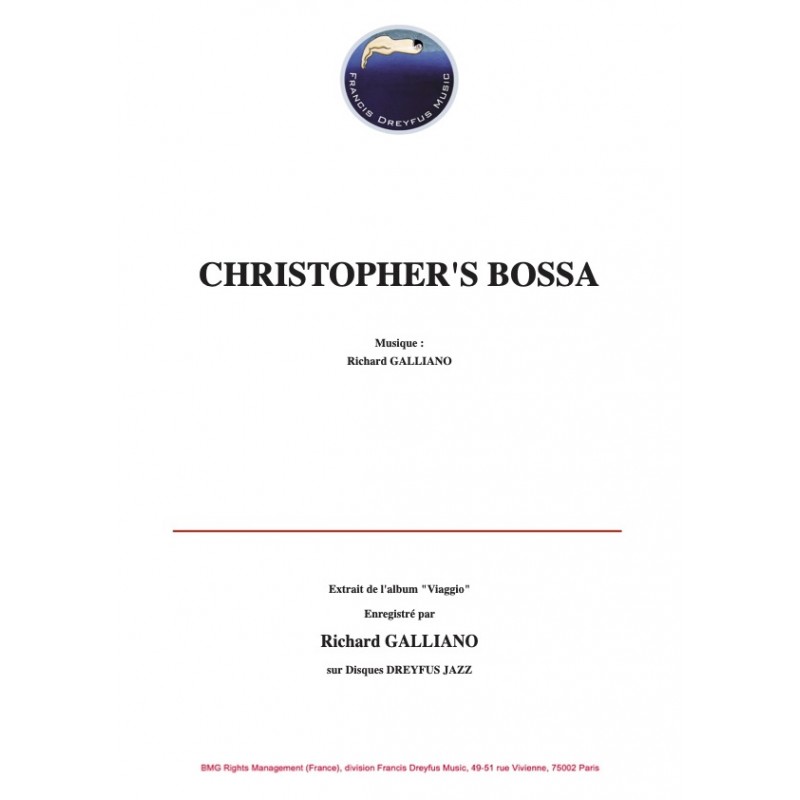 Sheet music CHRISTOPHER'S BOSSA Richard Galliano pdf
