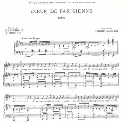 Partition CŒUR DE PARISIENNE ARLETTY