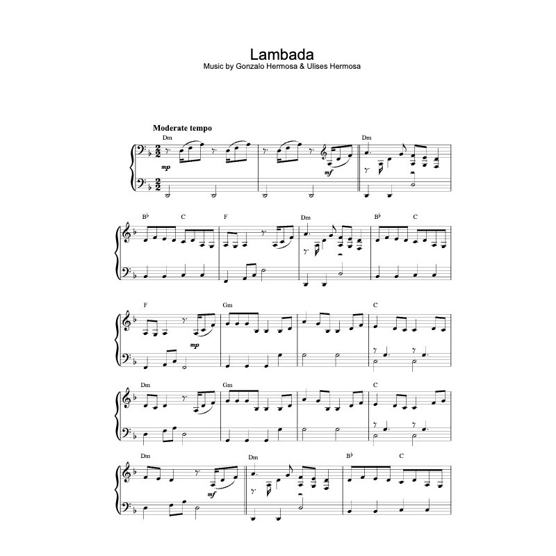 Partition LAMBADA Gonzalo Hermosa