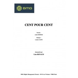Partition CENT POUR CENT Line Renaud pdf