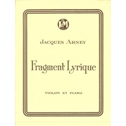 Partition FRAGMENT LYRIQUE Jacques ARNEY
