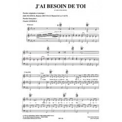 Partition J'AI BESOIN DE TOI Julio Iglesias pdf