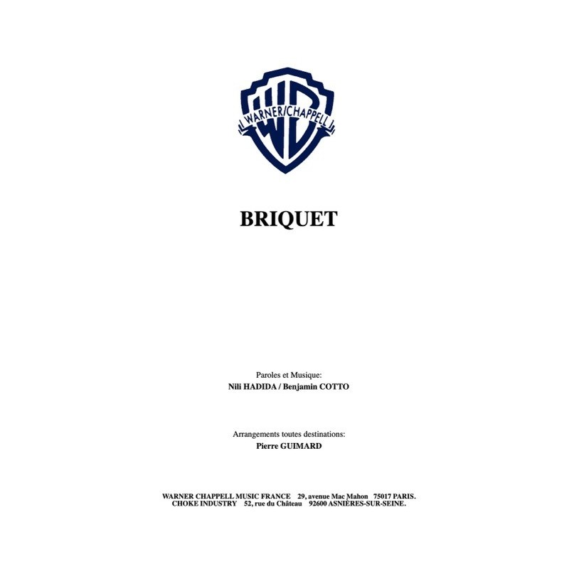 Partition PDF BRIQUET LILLY WOOD AND THE PRICK