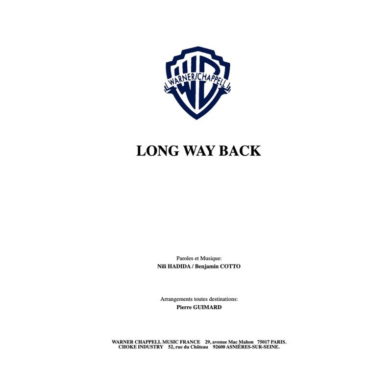 Partition PDF LONG WAY BACK LILLY WOOD AND THE PRICK