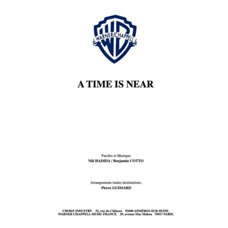 A TIME IS NEAR