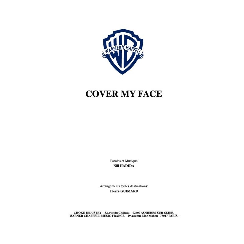 Partition PDF COVER MY FACE LILLY WOOD AND THE PRICK
