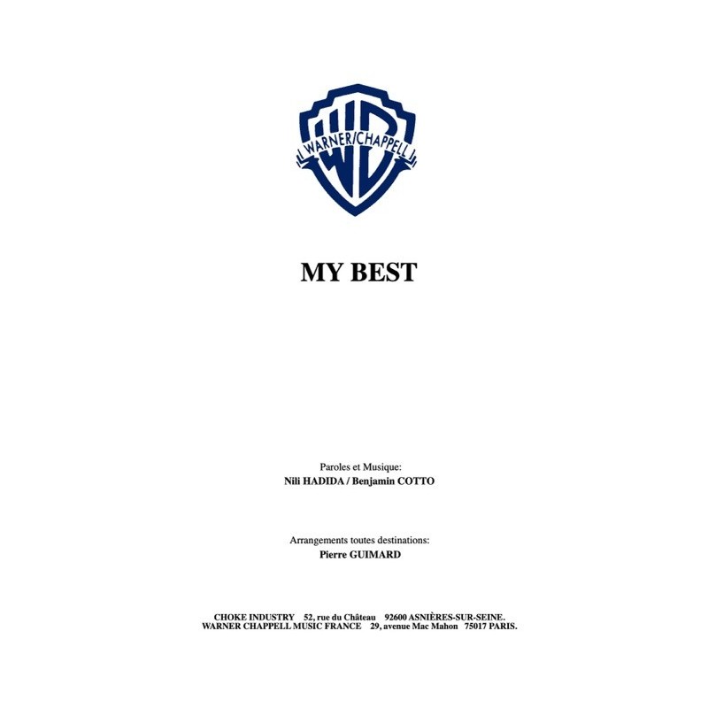 Partition PDF MY BEST LILLY WOOD AND THE PRICK
