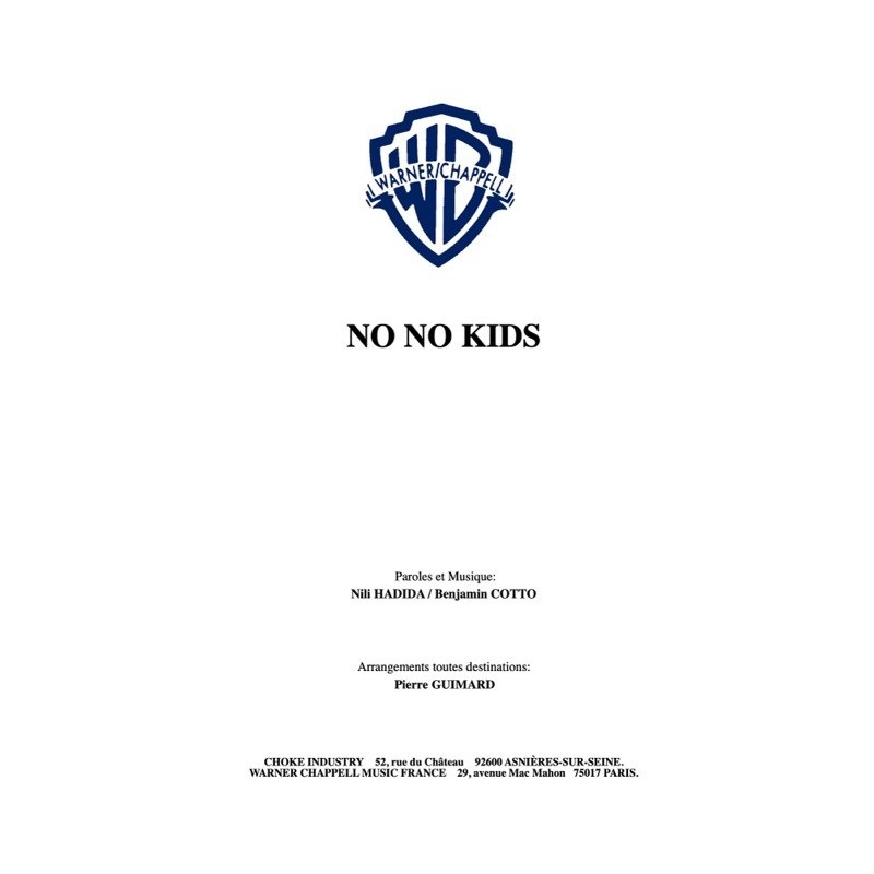 Partition PDF NO NO KIDS LILLY WOOD AND THE PRICK