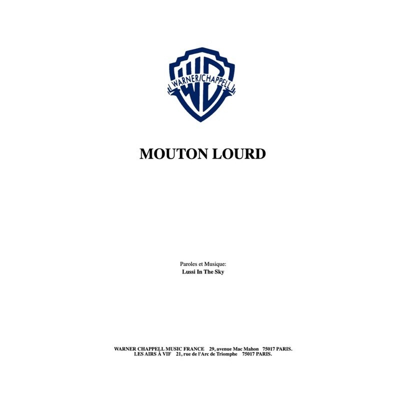 Partition PDF MOUTON LOURD LUSSI IN THE SKY