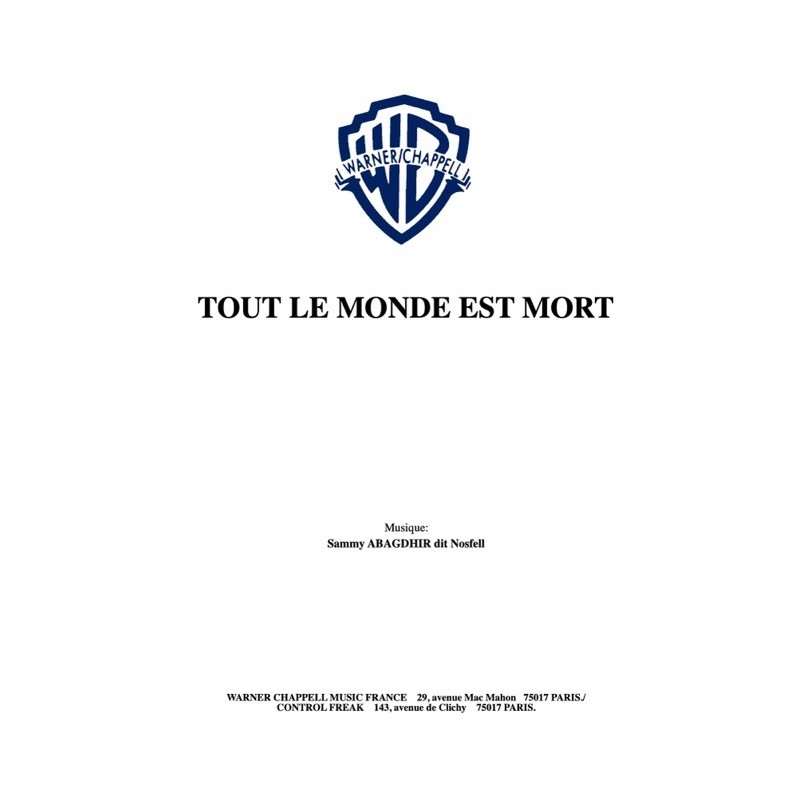 Partition PDF TOUT LE MONDE EST MORT NOSFELL