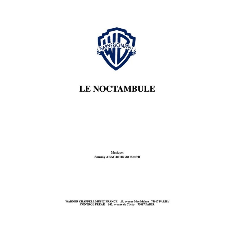 Partition PDF LE NOCTAMBULE NOSFELL