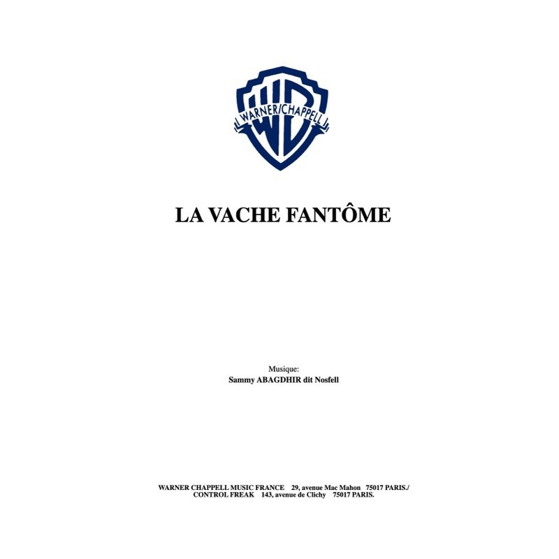 Partition PDF LA VACHE FANTÔME NOSFELL