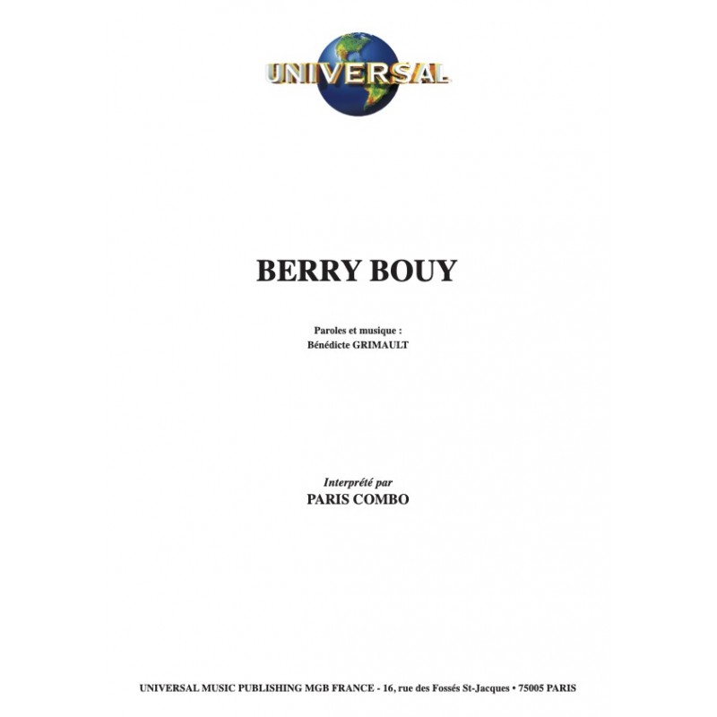 Partition BERRY BOUY PARIS COMBO pdf