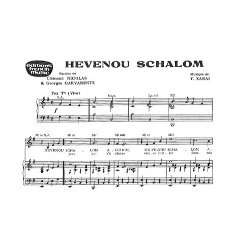 HEVENOU SCHALOM