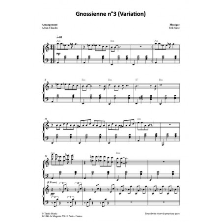 GNOSSIENNE N°3 (VARIATION)