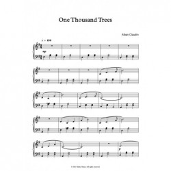 Partition PDF ONE THOUSAND TREES Alban CLAUDIN