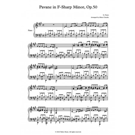 PAVANE IN F-SHARP MINOR OPUS 50