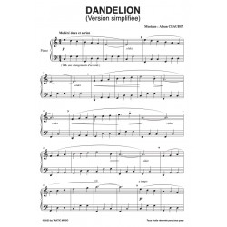 Sheet music PDF DANDELION Alban CLAUDIN