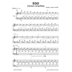 Sheet music PDF EGO Alban CLAUDIN