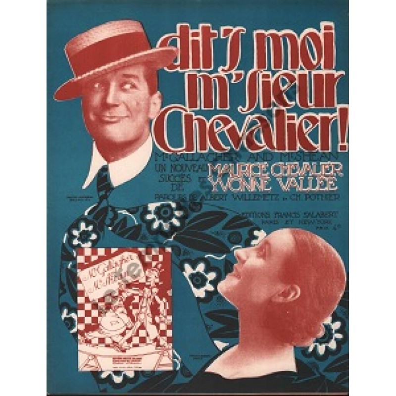 Sheet music DIT'S MOI M'SIEUR CHEVALIER Maurice Chevalier