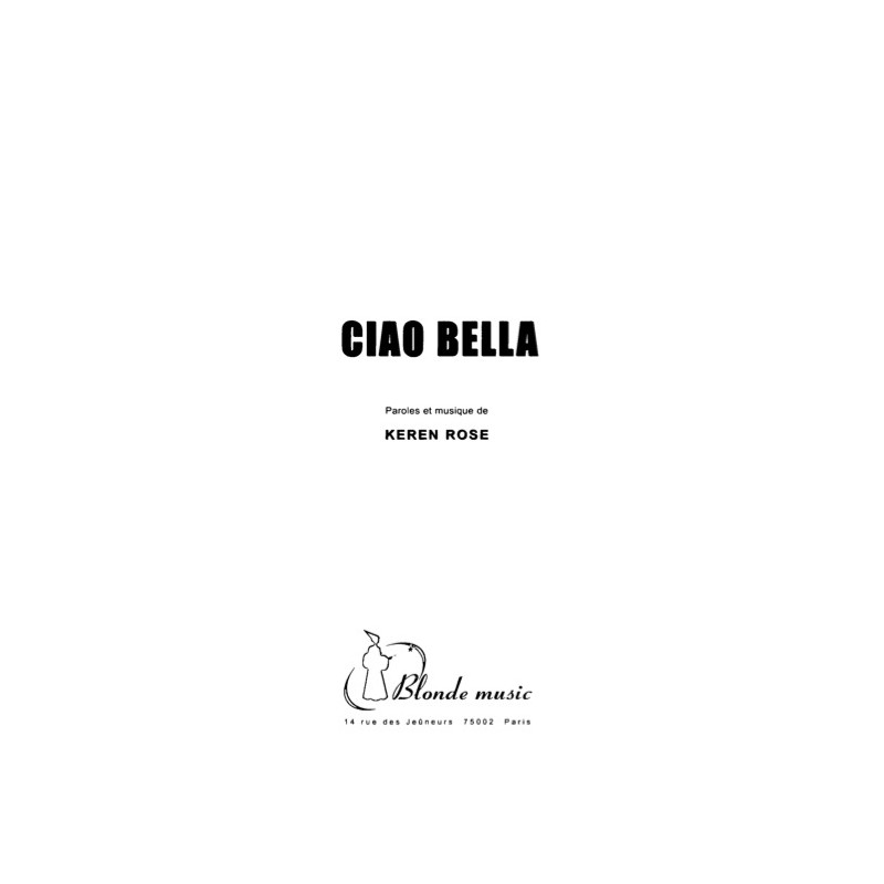 Sheet music CIAO BELLA Rose pdf