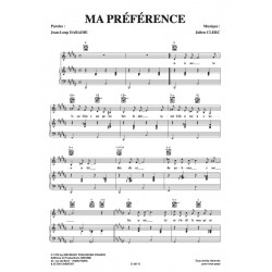Partition MA PRÉFÉRENCE Julien CLERC pdf