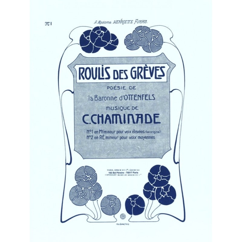Partition ROULIS DES GRÈVES N°1 Cécile CHAMINADE