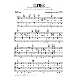 Partition TITINE JACQUES BREL
