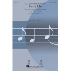 Partition THIS IS ME (SATB) The Greatest Showman