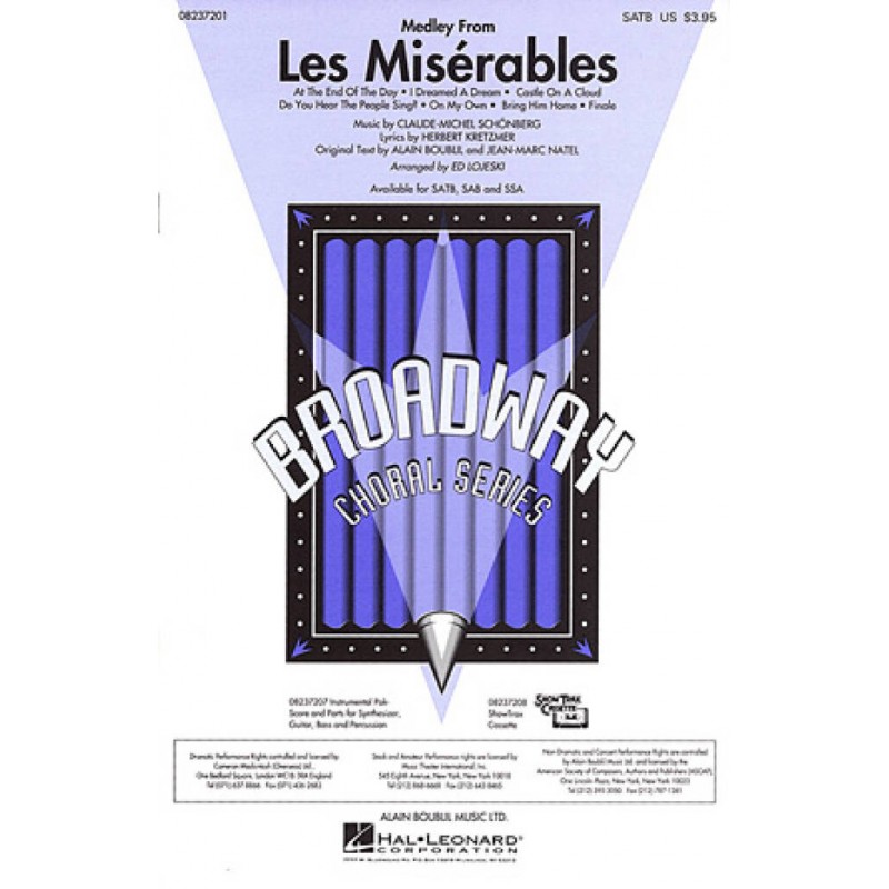 Partition LES MISÉRABLES MEDLEY (SATB) Les Misérables