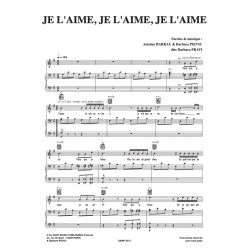 Partition JE L'AIME JE L'AIME JE L'AIME Barbara PRAVI pdf