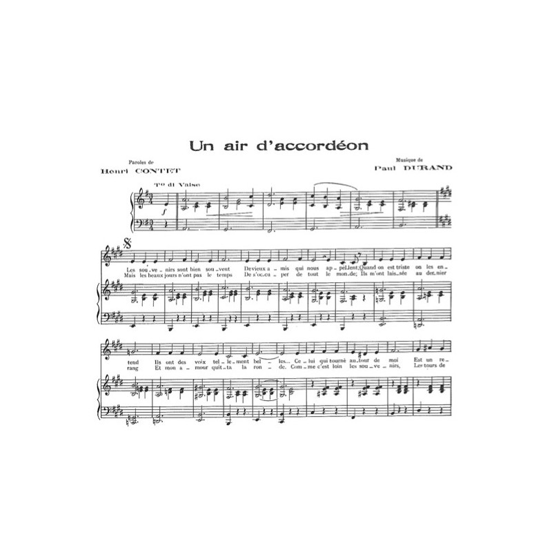 Sheet music UN AIR D'ACCORDÉON Lucienne DELYLE PDF